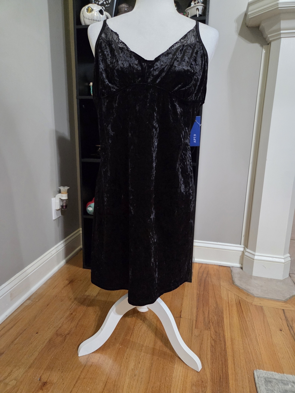 Apt. 9 Black Velvet Slip Dress
